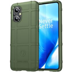 Mobigear Rugged Shield OPPO Reno 7 Lite Hülle Flexibles TPU Backcover Stoßfest - Grün