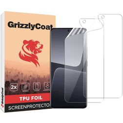 GrizzlyCoat Xiaomi 13 Pro Hydrogel-TPU Displayschutz - Hüllenfreundlich + Montagerahmen (2er Pack)