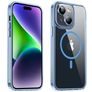 Valenta Trend iPhone 15 Plus MagSafe Hardcase Backcover - Transparent / Blau