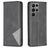 Mobigear Rhombus Slim Samsung Galaxy S23 Ultra Hülle Klapphülle - Schwarz