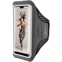 Mobiparts Comfort Fit Handyhalterung Joggen Huawei P20 Sporthülle Neopren Sportarmband - Schwarz