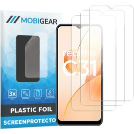 Mobigear Realme C31 Displayschutz Schutzfolie - Hüllenfreundlich (3er Pack)