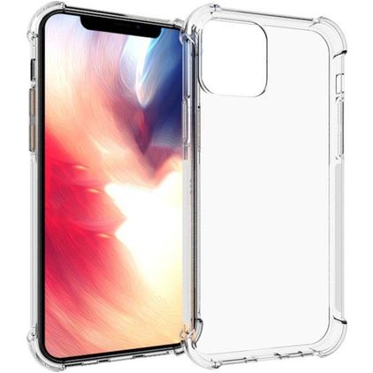 Mobigear Cushion Durchsichtig iPhone 12 Hülle Flexibles TPU Backcover Stoßfest - Transparent