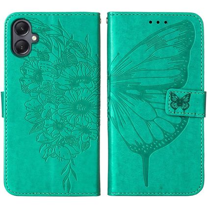 Mobigear Butterfly Samsung Galaxy A05 Hülle Klapphülle Geldbörse - Grün