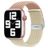 Mobigear Braided Dual Nylon Apple Watch Armband Klappschließe - 49/46/45/44 mm - Pink / Polarstern