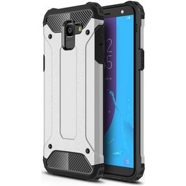 Mobigear Outdoor Samsung Galaxy J6 (2018) Hülle Hardcase Backcover Stoßfest - Silber Mobigear Outdoor Samsung Galaxy J6 (2018) Hülle Hardcase Backcover Stoßfest - Silber