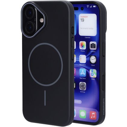 Mobiparts Slim Line iPhone 16 MagSafe Hardcase Backcover - Onyx Black
