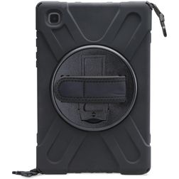 Xccess Survivor All-round Samsung Galaxy Tab A7 (2020) Hülle Kunststoff,Silikon Backcover + Schulterträger + Ständer - Schwarz