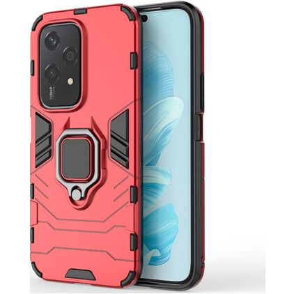 Mobigear Armor Ring HONOR 200 Lite Hardcase Backcover Shockproof mit Ringhalter - Rot