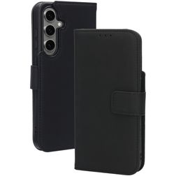 Mobiparts Wallet Samsung Galaxy S24 FE MagSafe Hülle Echtes Leder Klapphülle Geldbörse - Schwarz