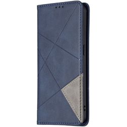 Mobigear Rhombus Slim OPPO Reno 6 5G Hülle Klapphülle - Blau