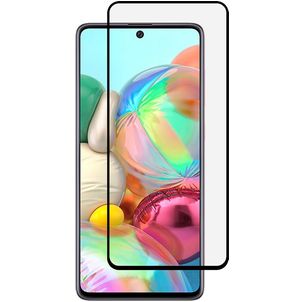 Mobigear Premium Samsung Galaxy A71 Panzerglas Gehärtetes Glas Displayschutz - Hüllenfreundlich - Schwarz