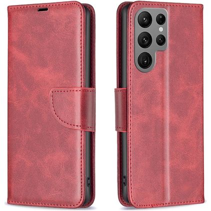 Mobigear Excellent Samsung Galaxy S25 Ultra Hülle Klapphülle Geldbörse - Rot