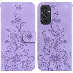 Mobigear Clover Samsung Galaxy M55 Hülle Klapphülle Geldbörse - Lila