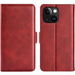 Mobigear Slim Magnet iPhone 15 Plus Hülle Klapphülle Geldbörse - Rot