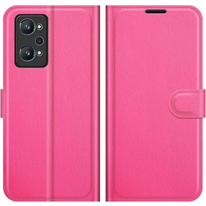 Mobigear Classic Realme GT2 Hülle Klapphülle Geldbörse - Magenta