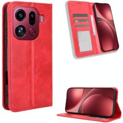 Mobigear Sensation OPPO Find X9 Pro Klapphülle Portemonnaie - Rot