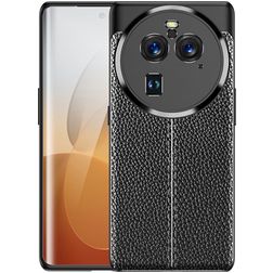 Mobigear Luxury OPPO Find X6 Pro Hülle Flexibles TPU Backcover - Schwarz