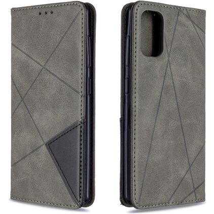 Mobigear Rhombus Slim Samsung Galaxy A41 Klapphülle - Schwarz