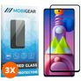 Mobigear Premium Samsung Galaxy M51 Panzerglas Gehärtetes Glas Displayschutz - Hüllenfreundlich - Schwarz (3er Pack)