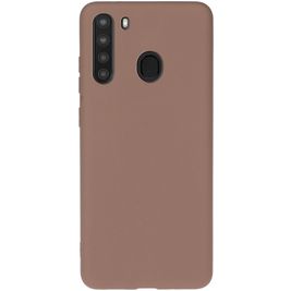 Mobigear Colors Samsung Galaxy A21 Hülle Flexibles TPU Backcover - Braun