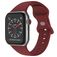 Mobigear Sport Dual Silikon Apple Watch Armband Pin-and-Tuck-Verschluss - 42/41/40/38 mm - Weinrot
