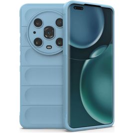 Mobigear Bumpy HONOR Magic 4 Pro Hülle Flexibles TPU Backcover - Blau
