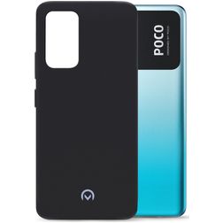 Mobilize Rubber Gelly POCO M4 Pro 5G Hülle Flexibles TPU Backcover - Matt Black