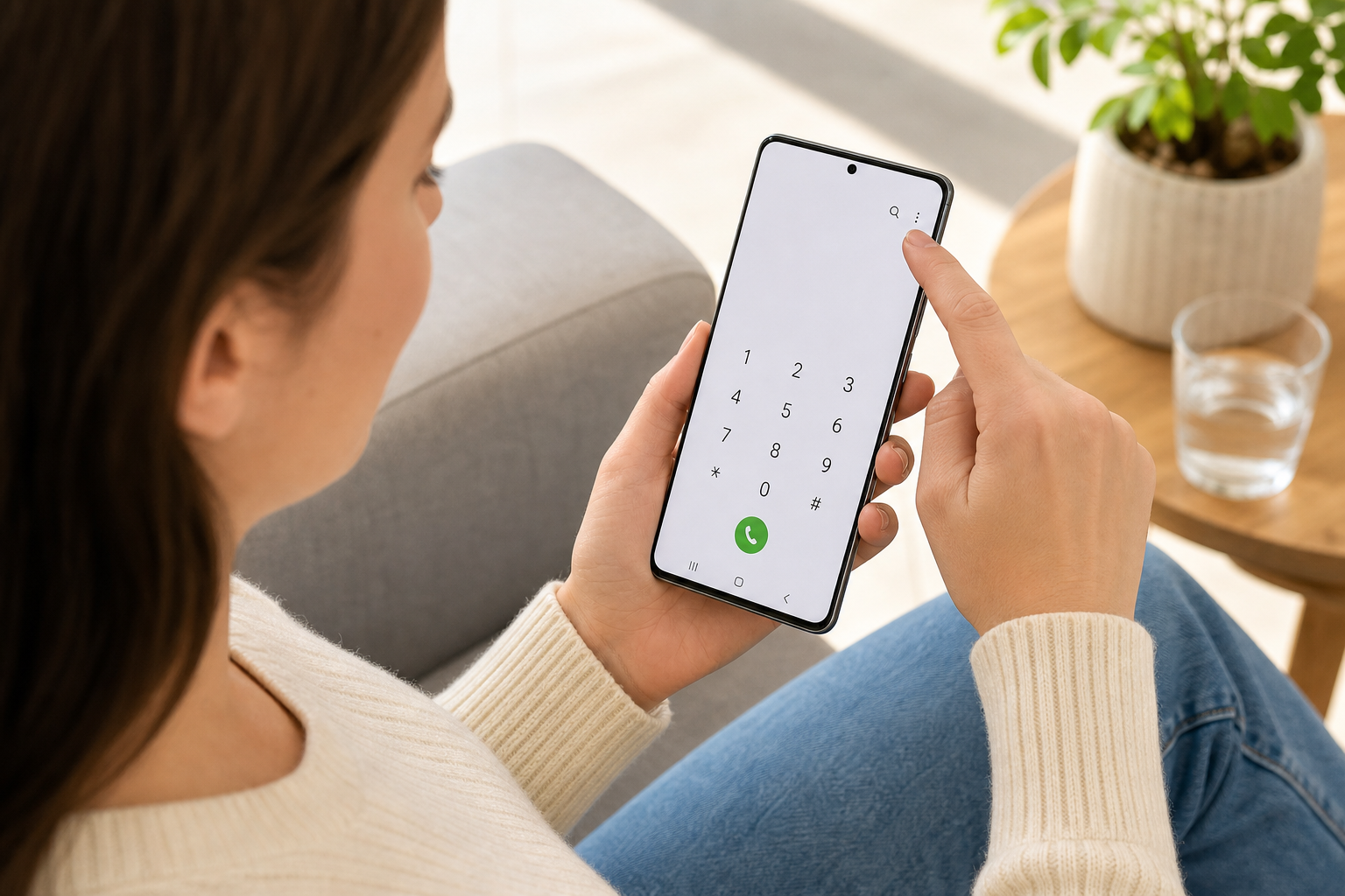 Wo richte ich die Voicemail in der Samsung Telefon-App ein?