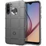 Mobigear Rugged Shield Samsung Galaxy A21 Hülle Flexibles TPU Backcover Stoßfest - Grau