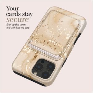 MIO Kartenetui - 3 Karten - MagSafe Kompatibel - Gold