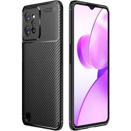 Mobigear Racing Realme C31 Hülle Flexibles TPU Backcover - Schwarz