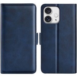 Mobigear Slim Magnet iPhone 16 Pro Hülle Klapphülle Geldbörse - Dunkelblau
