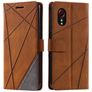 Mobigear Rhombus Samsung Galaxy Xcover 7 Hülle Klapphülle Geldbörse - Braun