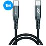 Mobigear Nylon USB-C auf USB-C Kabel 1 Meter - Schwarz