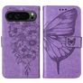 Mobigear Butterfly Google Pixel 9 Pro Hülle Klapphülle Geldbörse - Lila