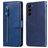 Mobigear Zipper Samsung Galaxy S23 Hülle Klapphülle Geldbörse - Blau