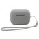 Mobigear Lanyard Apple AirPods Pro 2 Hülle Flexibles Silikon - Grau