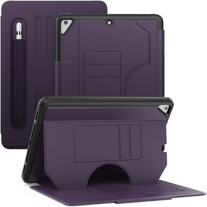 Mobigear Magnetic Folio iPad Air 2 (2014) Hülle Klapphülle + Stifthalter - Lila