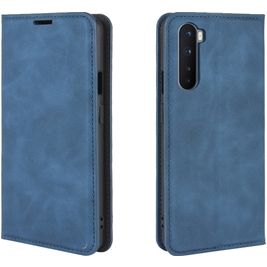 Mobigear Retro Slim OnePlus Nord Hülle Klapphülle Geldbörse - Blau