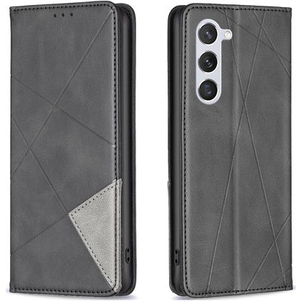 Mobigear Rhombus Slim Samsung Galaxy S24 Hülle Klapphülle - Schwarz