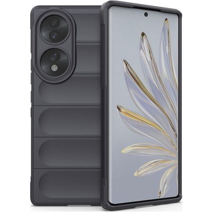 Mobigear Bumpy HONOR 70 Hülle Flexibles TPU Backcover - Dark Grey