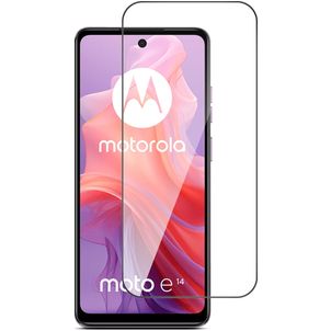 Mobigear Premium Motorola Moto E14 Panzerglas Gehärtetes Glas Displayschutz - Hüllenfreundlich - Schwarz