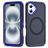Mobigear Rugged Mag iPhone 16 MagSafe Hülle Hardcase Backcover Stoßfest - Marineblau