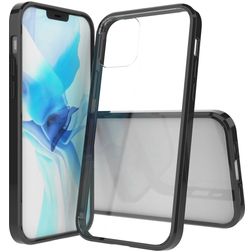 Mobigear Crystal iPhone 12 Hülle Hardcase Backcover - Schwarz / Transparent