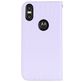 Mobigear Croco Glitter Motorola One Power Hülle Klapphülle Geldbörse - Weiß