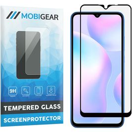 Mobigear Premium Xiaomi Redmi 9A Panzerglas Gehärtetes Glas Displayschutz - Hüllenfreundlich - Schwarz