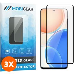 Mobigear Premium HONOR X8 Panzerglas Gehärtetes Glas Displayschutz - Hüllenfreundlich - Schwarz (3er Pack)