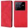 Mobigear Retro Slim Vivo X80 Pro Hülle Klapphülle Geldbörse - Rot