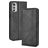 Mobigear Sensation Motorola Moto E32 Hülle Klapphülle Geldbörse - Schwarz